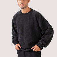 Acidwash Sweatshirt Men- Black