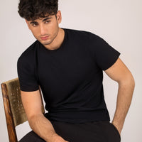 Men Regular Fit T-shirt, Black 2025