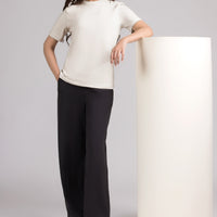 Women Regular Fit T-shirt, Ivory 2025