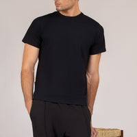 Men Regular Fit T-shirt, Black 2025