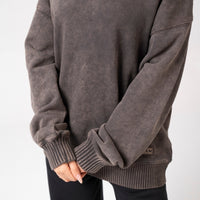 Acidwash Sweatshirt Women- Polar Brown
