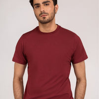 Men Regular Fit T-shirt, Maroon 2025