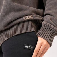 Acidwash Sweatshirt Women- Polar Brown