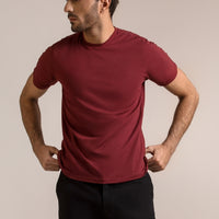Men Regular Fit T-shirt, Maroon 2025