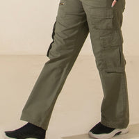 Cargo Pants For Women - Army Green