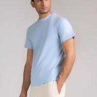 Men Regular Fit T-shirt, Ice Blue 2025