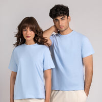 Men Regular Fit T-shirt, Ice Blue 2025