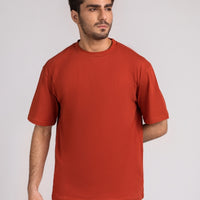 Men Box Fit T-shirt, Rust 2025