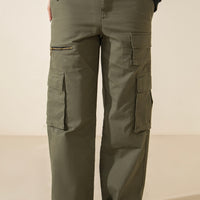 Cargo Pants For Women - Army Green