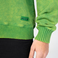 Acidwash Sweatshirt Men- Parrot Green