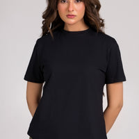 Women Regular Fit T-shirt, Black 2025