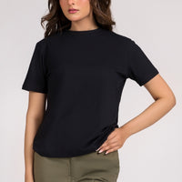 Women Regular Fit T-shirt, Black 2025
