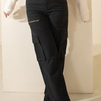 Cargo Pants For Women - Coal Black