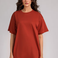 Women Box Fit T-shirt, Rust 2025