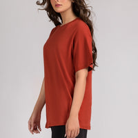 Women Box Fit T-shirt, Rust 2025