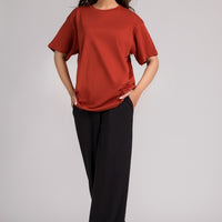 Women Box Fit T-shirt, Rust 2025