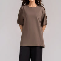 Women Box Fit T-shirt, Polar brown 2025