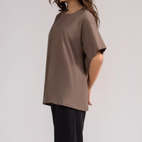 Women Box Fit T-shirt, Polar brown 2025