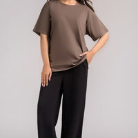 Women Box Fit T-shirt, Polar brown 2025