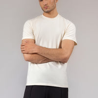 Men Regular Fit T-shirt, Ivory 2025
