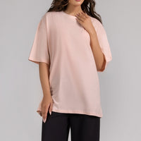 Women Box Fit T-shirt, Blush pink 2025