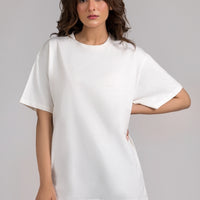 Women Box Fit T-shirt, White 2025