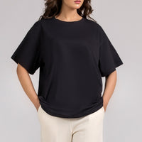 Women Box Fit T-shirt, Black 2025