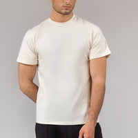 Men Regular Fit T-shirt, Ivory 2025