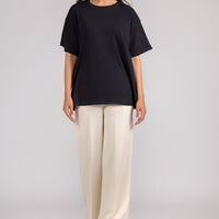 Women Box Fit T-shirt, Black 2025