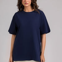 Women Box Fit T-shirt, Blue 2025