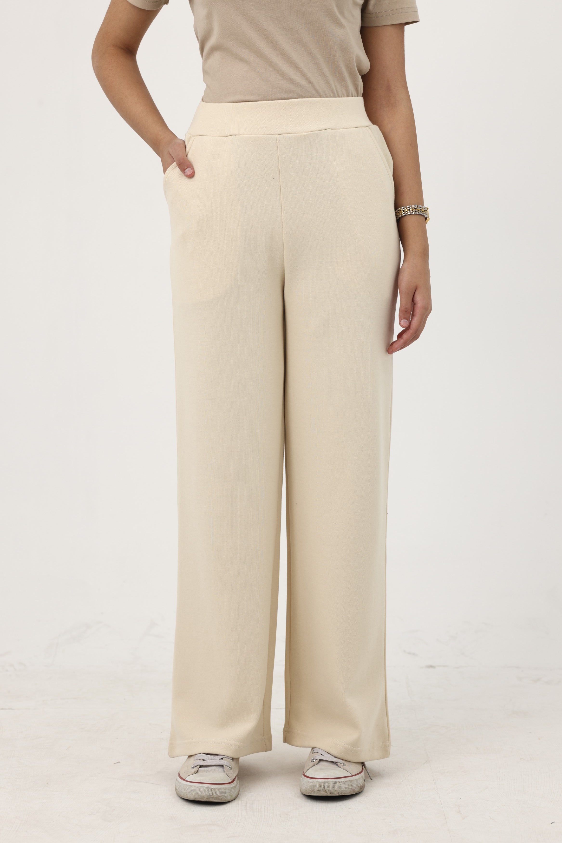 Summer - Classic Relaxed Fit Straight Trouser - Ivory