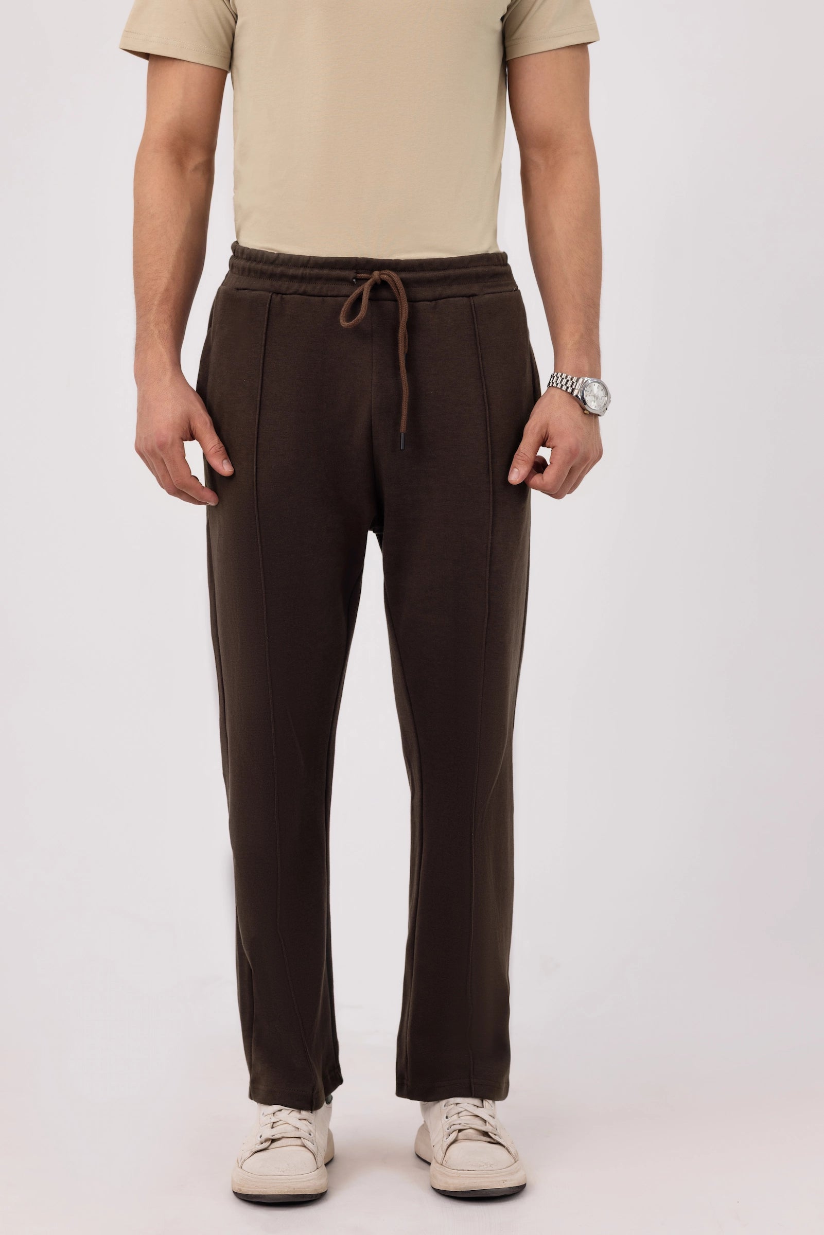 Summer - Classic Relaxed Fit Straight Trouser - Mocha Brown