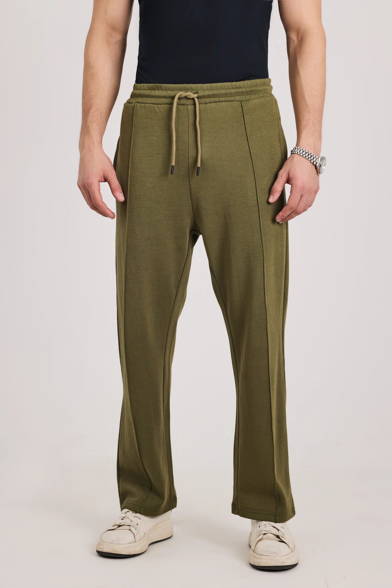 Summer - Classic Relaxed Fit Straight Trouser - Dusty Sage