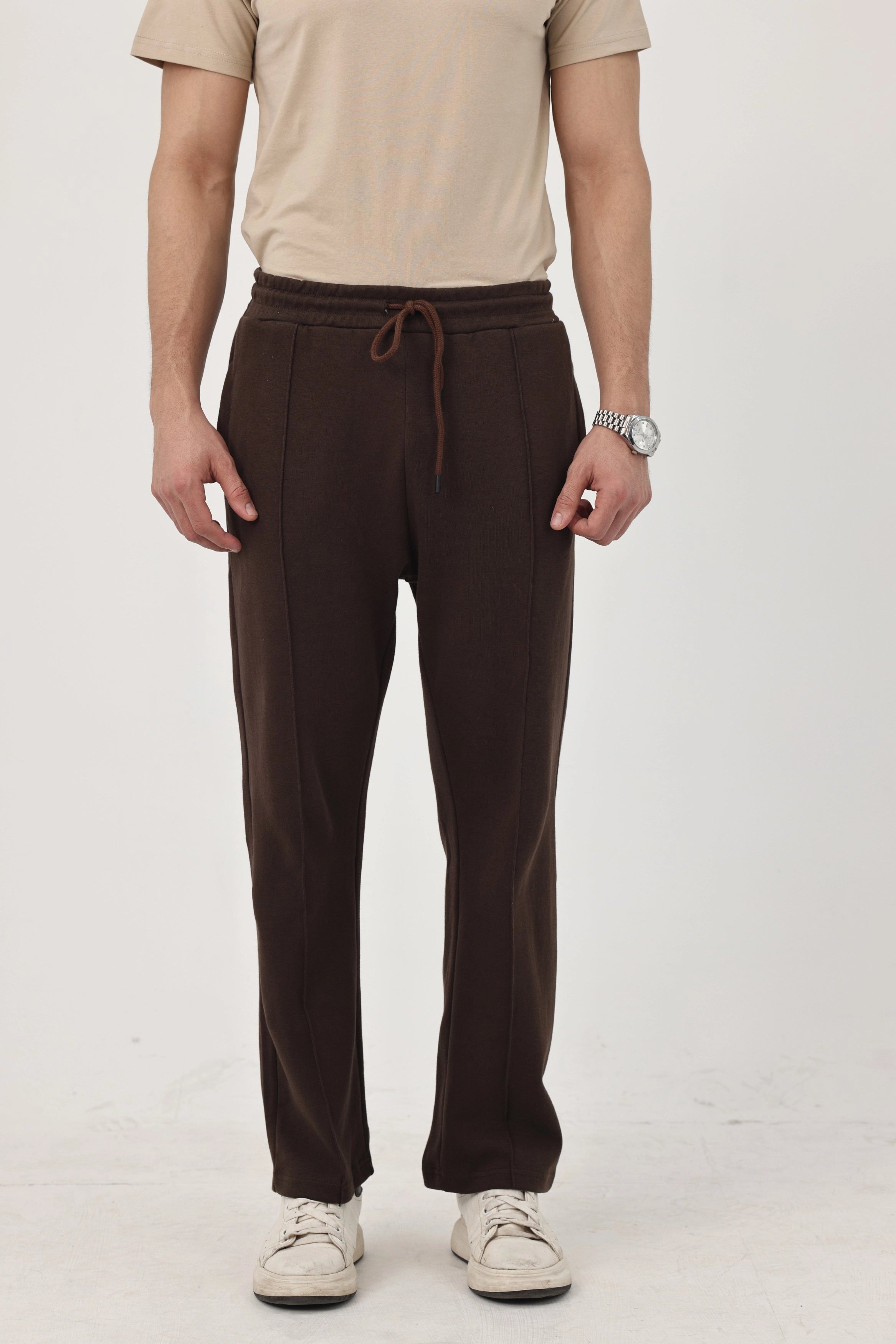 Summer - Classic Relaxed Fit Straight Trouser - Mocha Brown