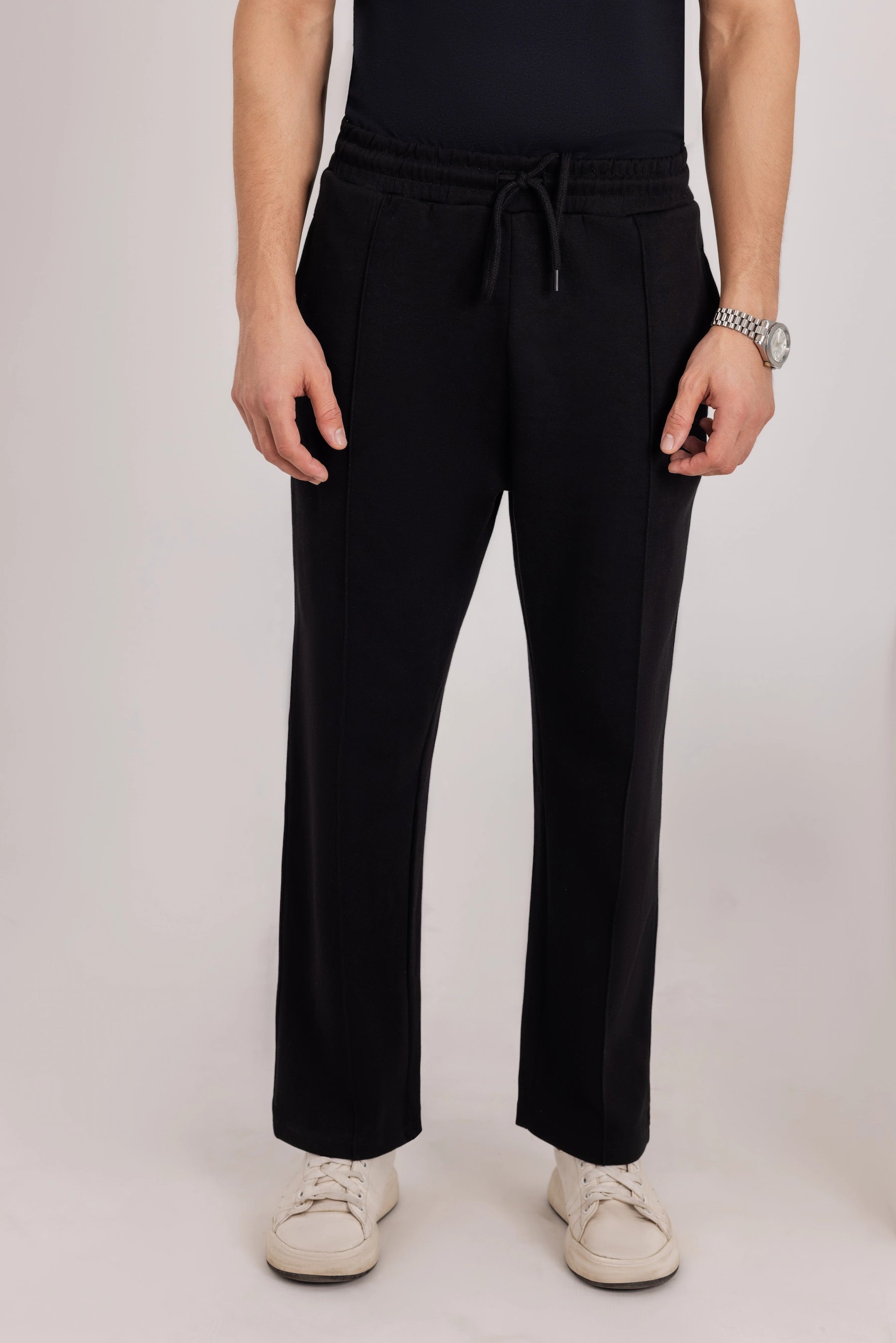 Summer - Classic Relaxed Fit Straight Trouser - Black