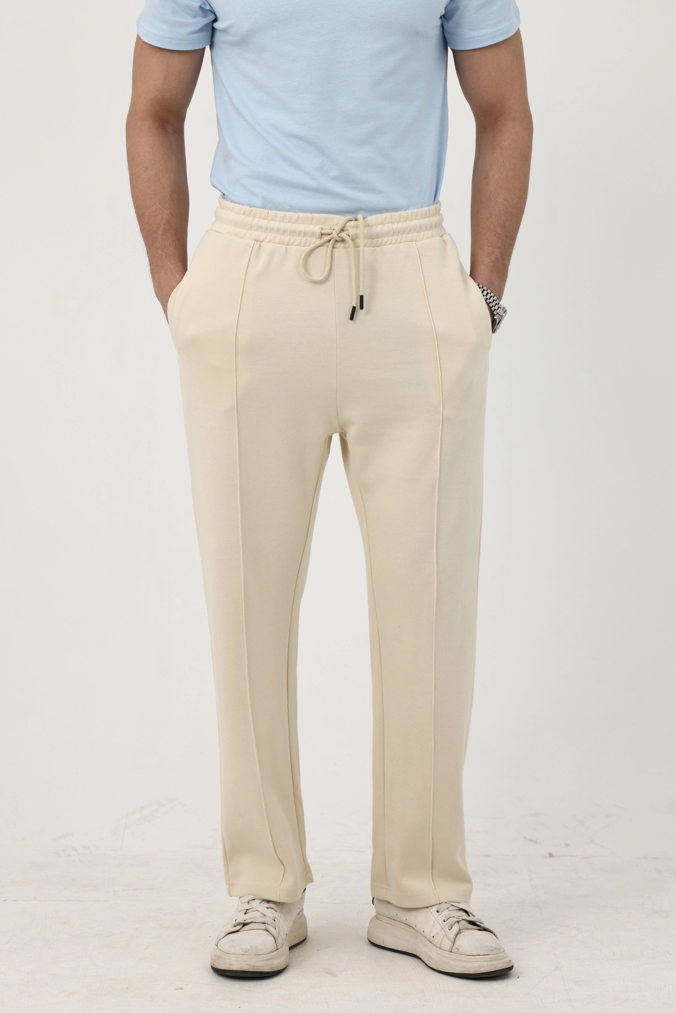 Summer - Classic Relaxed Fit Straight Trouser - Ivory