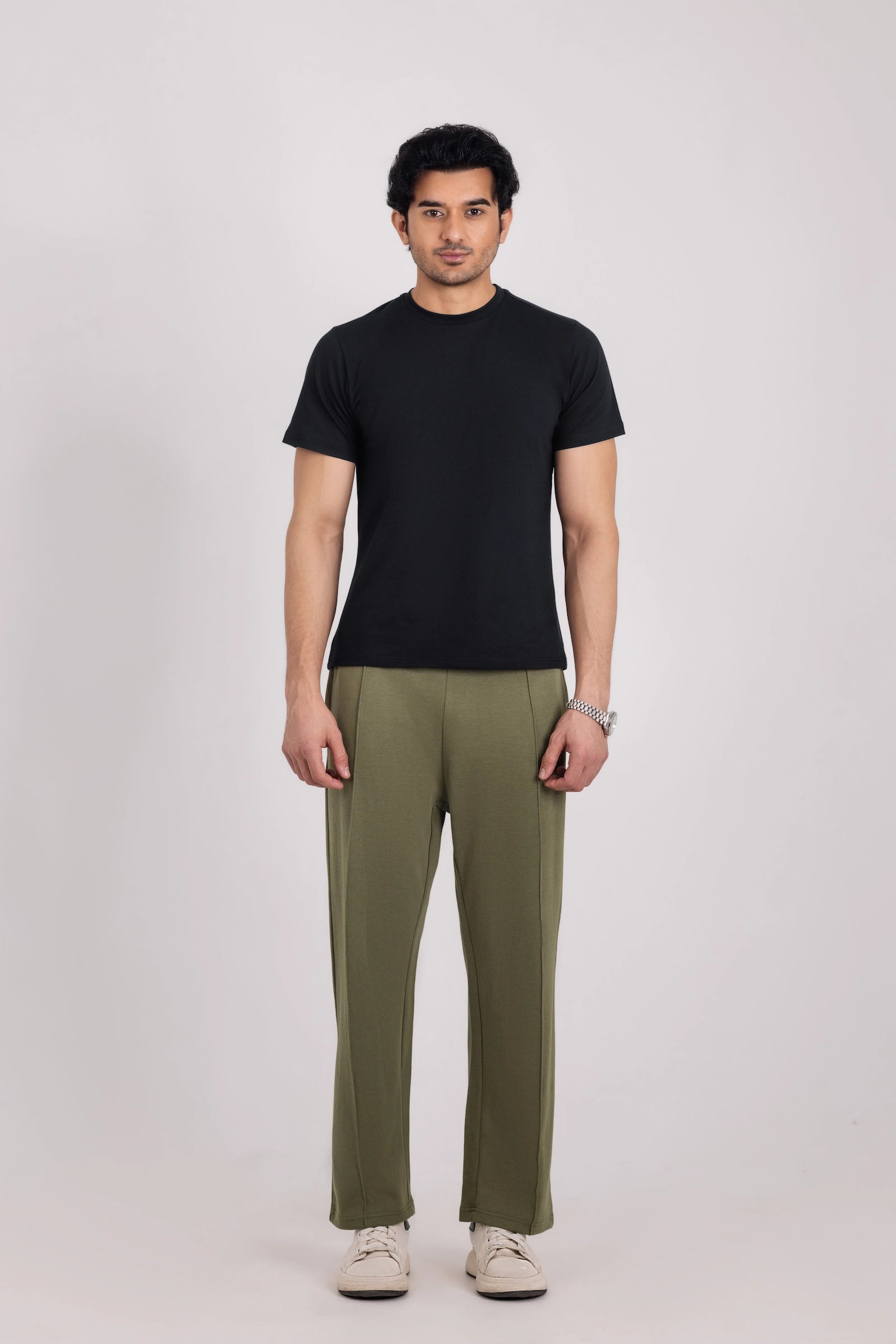 Summer - Classic Relaxed Fit Straight Trouser - Dusty Sage
