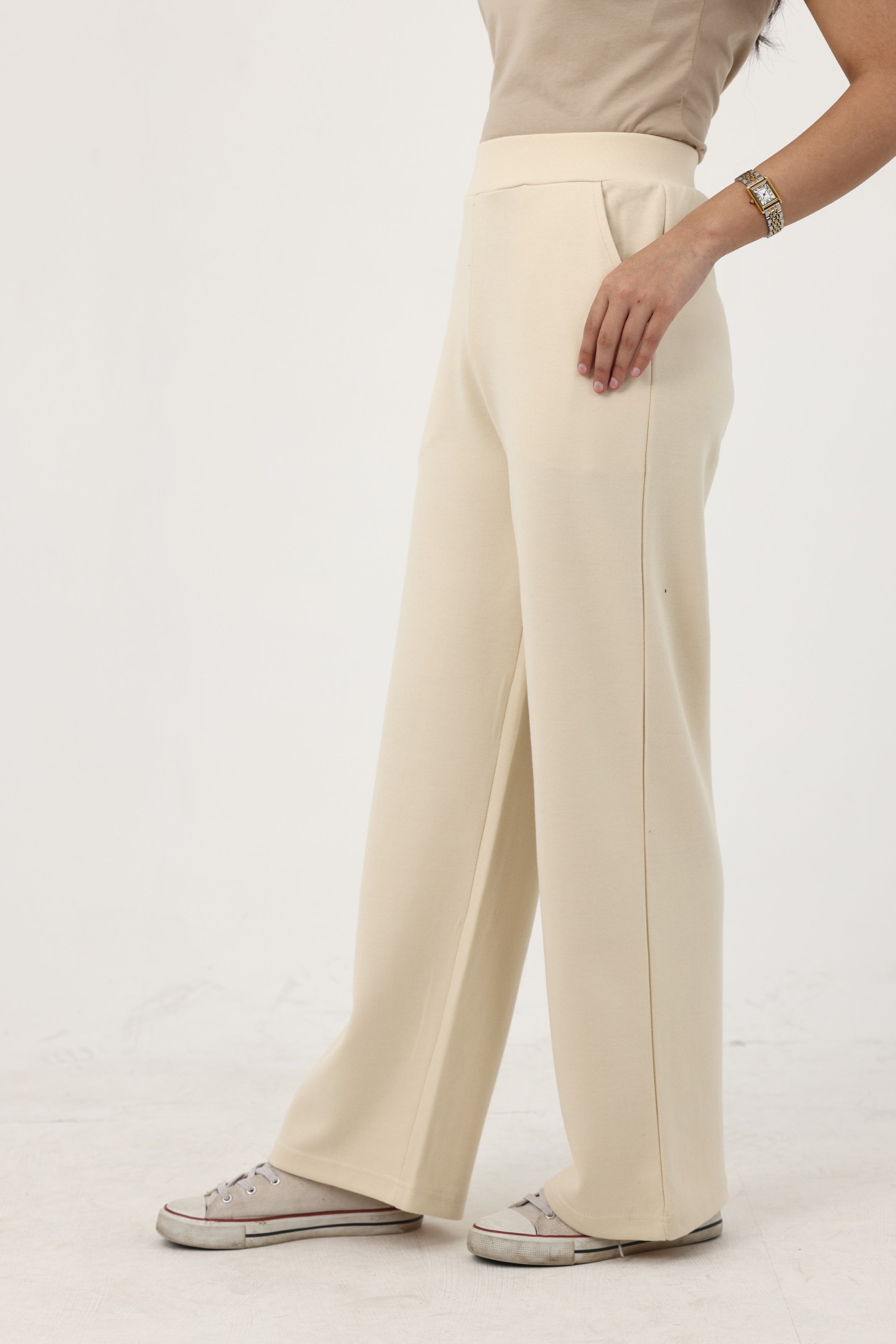 Summer - Classic Relaxed Fit Straight Trouser - Ivory