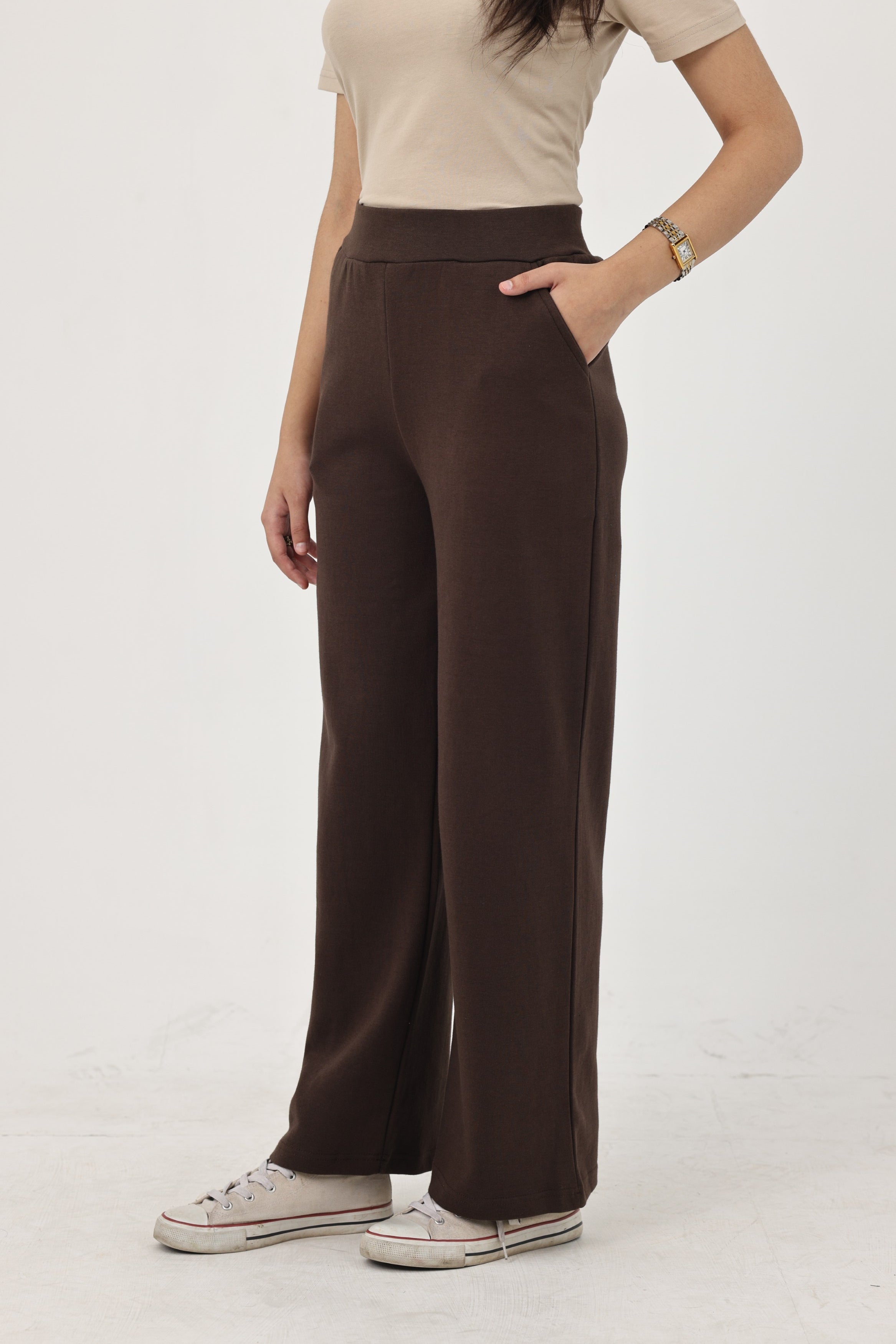 Summer - Classic Relaxed Fit Straight Trouser - Mocha Brown