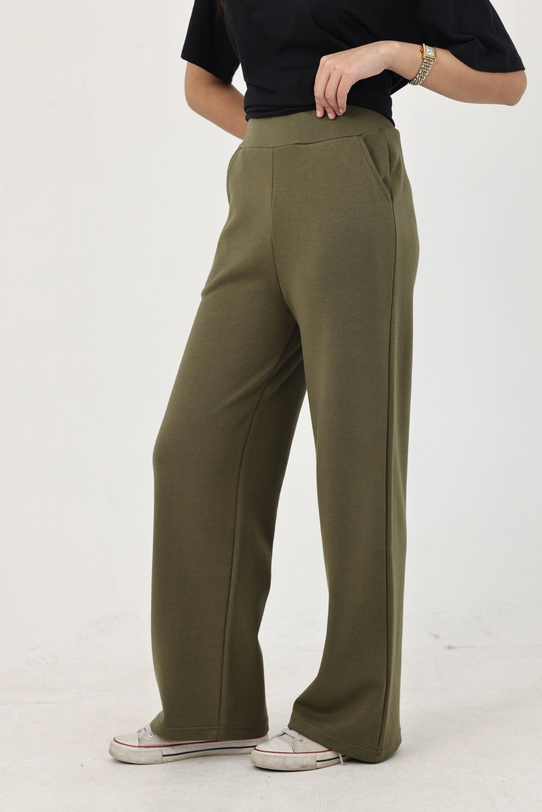 Summer - Classic Relaxed Fit Straight Trouser - Dusty Sage