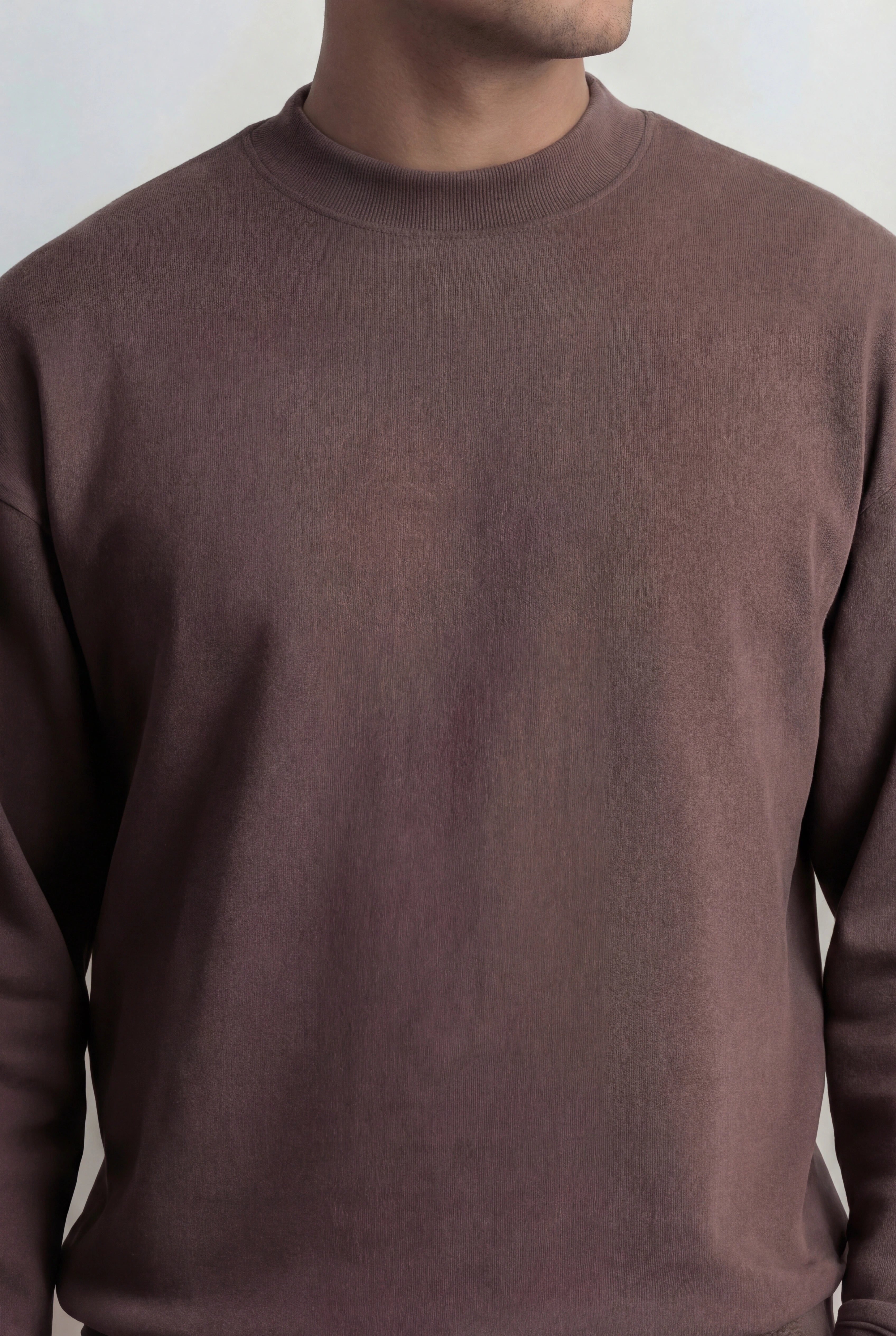 Relaxed Crew Neck Sweatshirt - Mocha