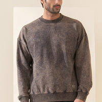 Acidwash Sweatshirt Men- Polar Brown