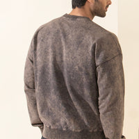 Acidwash Sweatshirt Men- Polar Brown