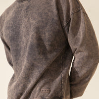 Acidwash Sweatshirt Men- Polar Brown