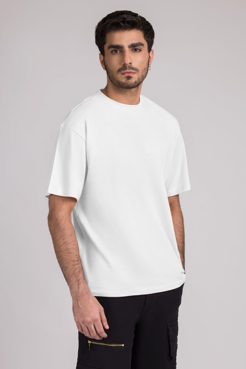 Men Box Fit T-shirt, White 2025