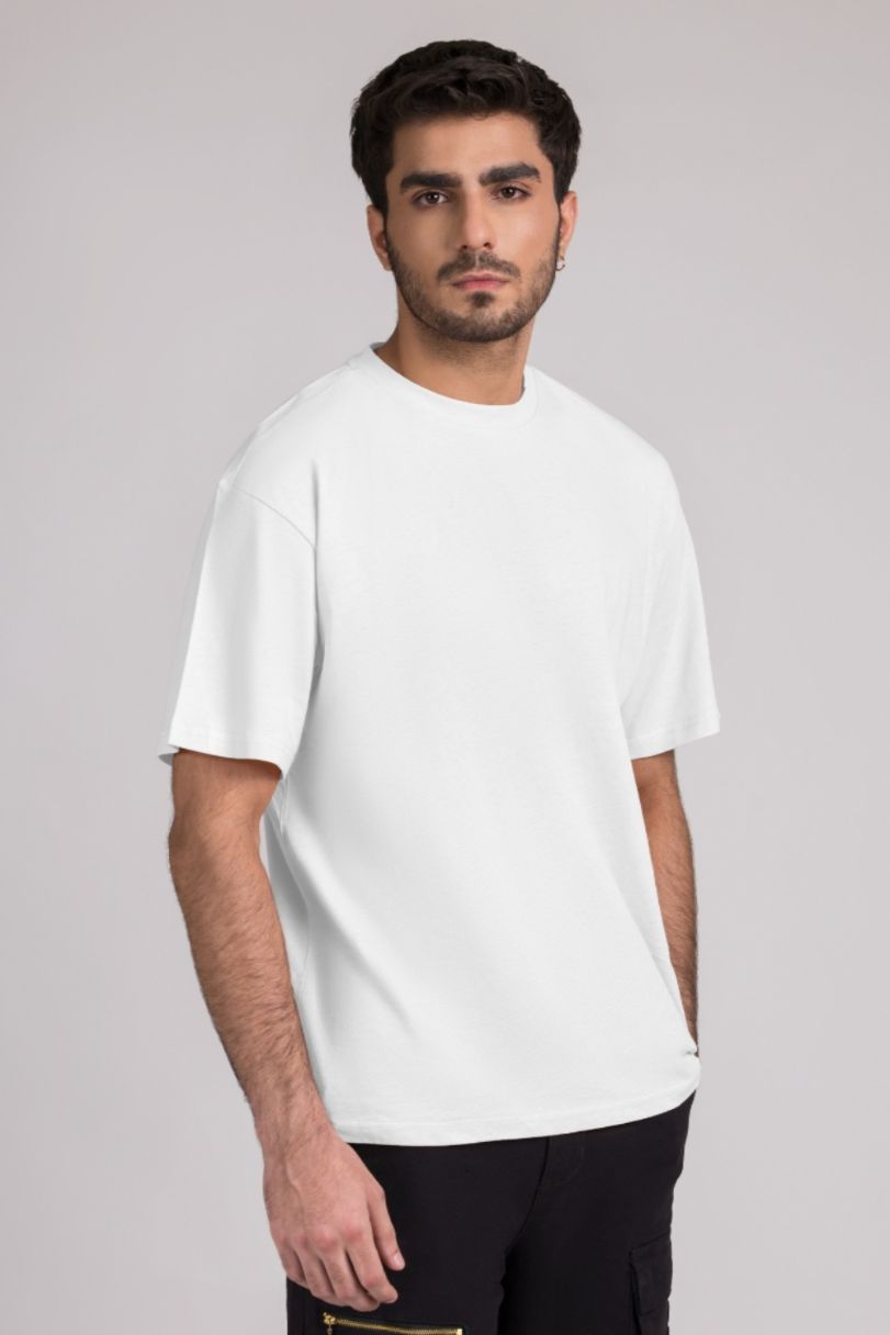 Men Box Fit T-shirt, White 2025