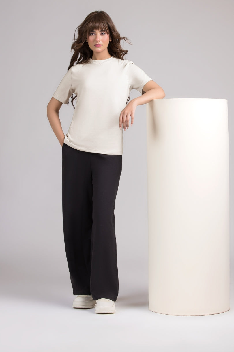 Women Regular Fit T-shirt, Ivory 2025