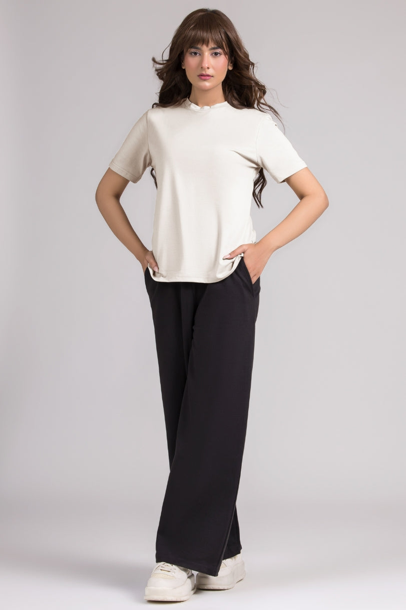 Women Regular Fit T-shirt, Ivory 2025