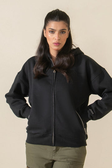 Basic Women Hoodie - Black