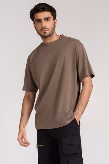Men Box Fit T-shirt, Polar Brown 2025
